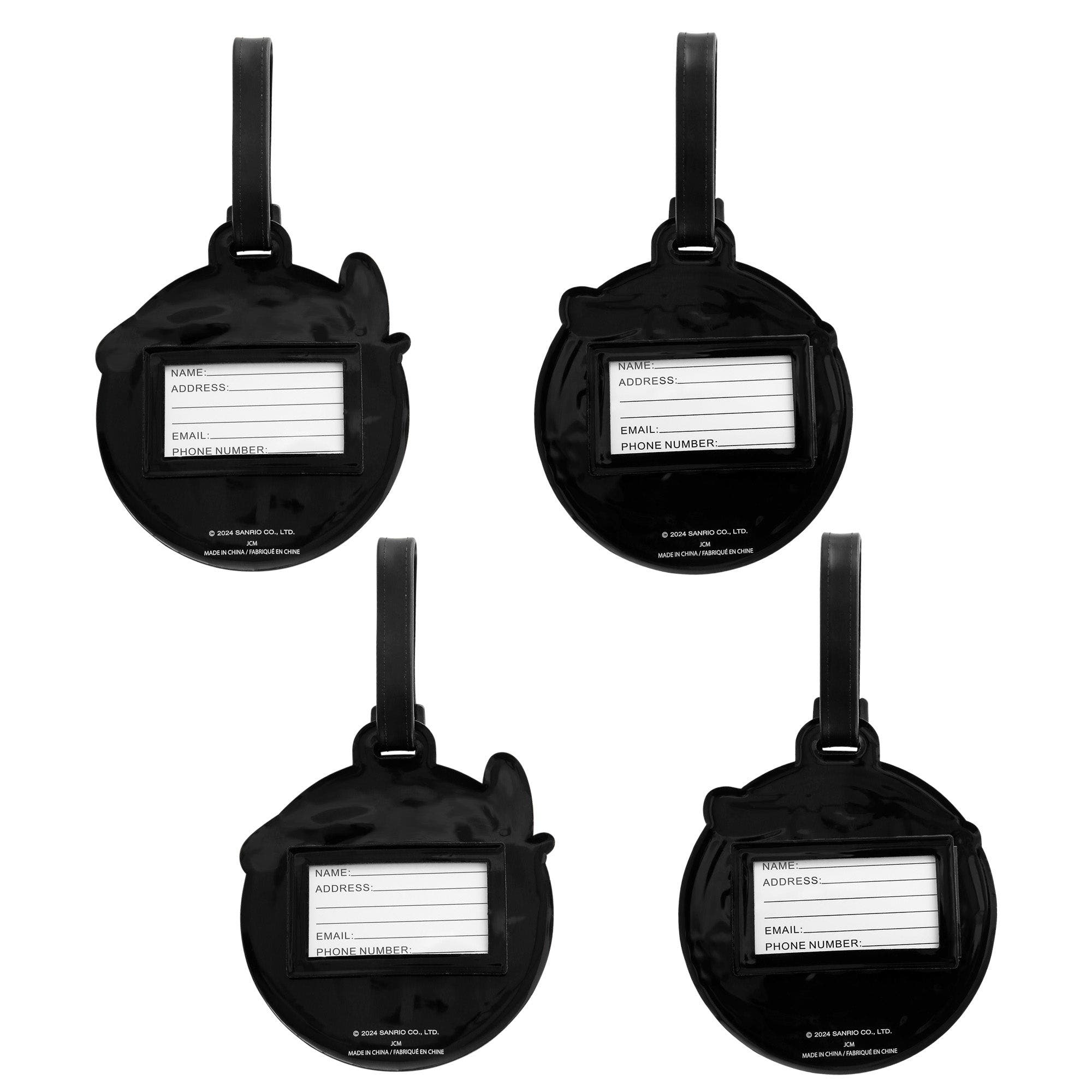 Hello Kitty Cute Luggage Tag, Set of 4, Alternate, color, Black, Multi-Color