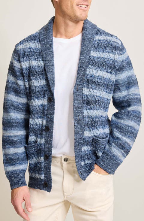 Ocean Hues Shawl Collar Cardigan