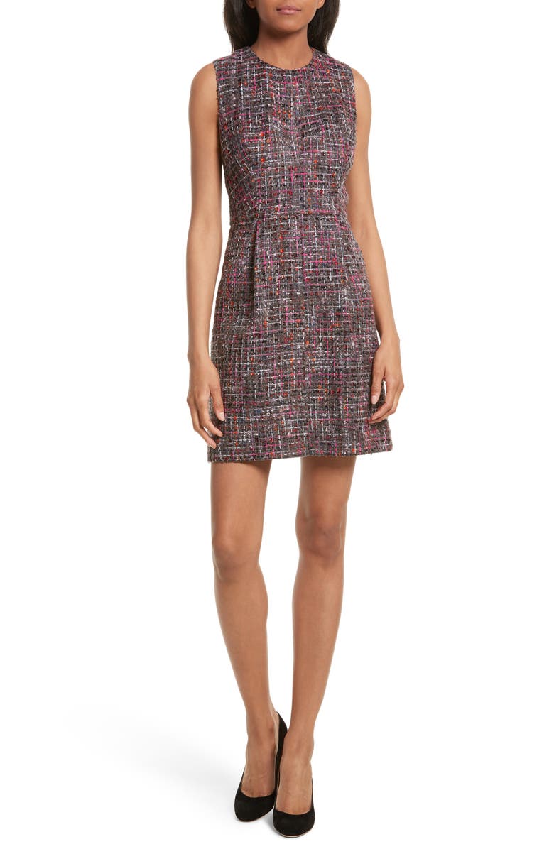 Milly Coco A-Line Tweed Dress, Main, color,