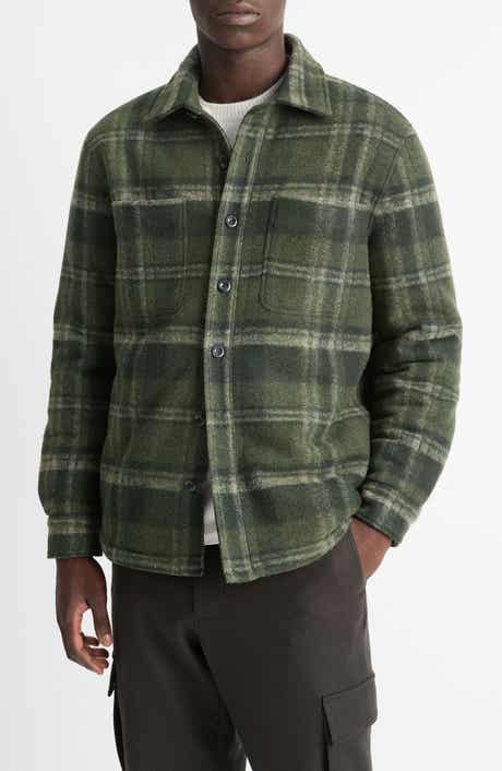Vince Plaid Fleece Lined Shirt Jacket