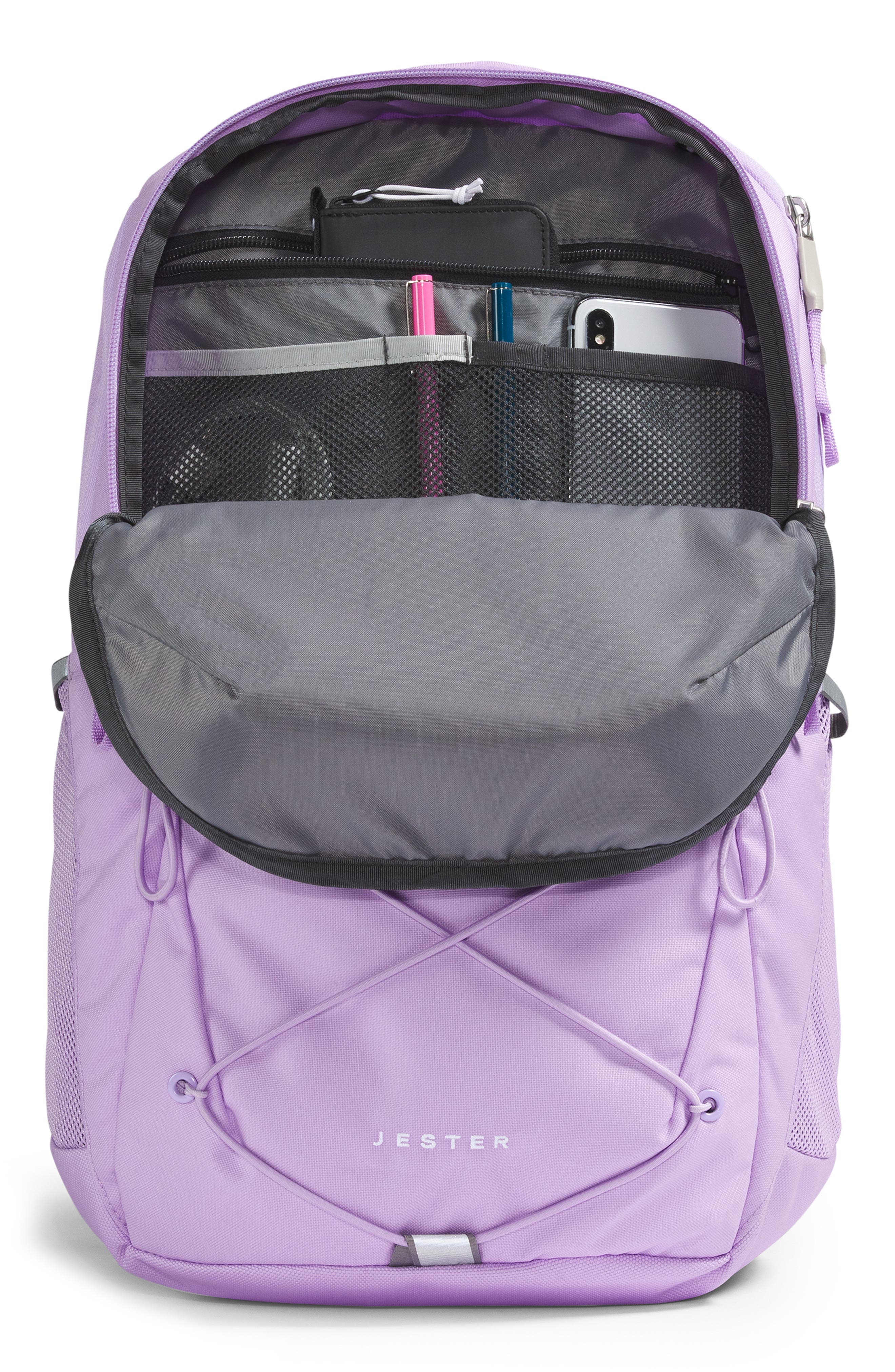 Jester Water Repellent Backpack, Alternate, color, LITE LILAC ICY LILAC