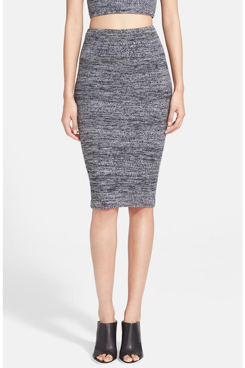 Wool Pencil Skirt, Main, color, CHARCOAL MULTI