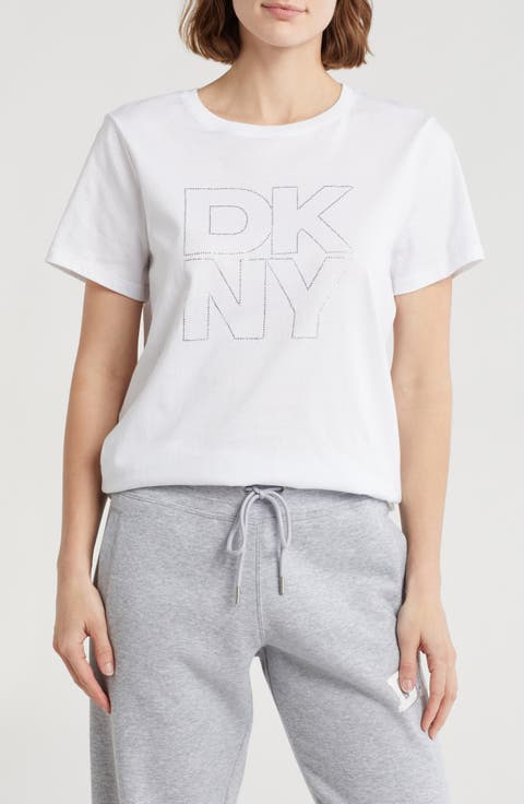 Stacked Rhinestone Logo T-Shirt