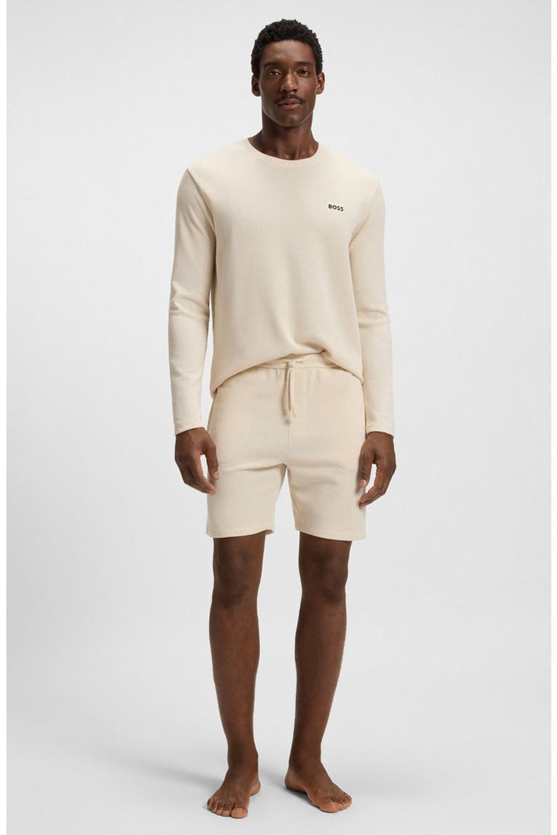 Waffle Knit Long Sleeve Lounge T-Shirt, Alternate, color, IVORY