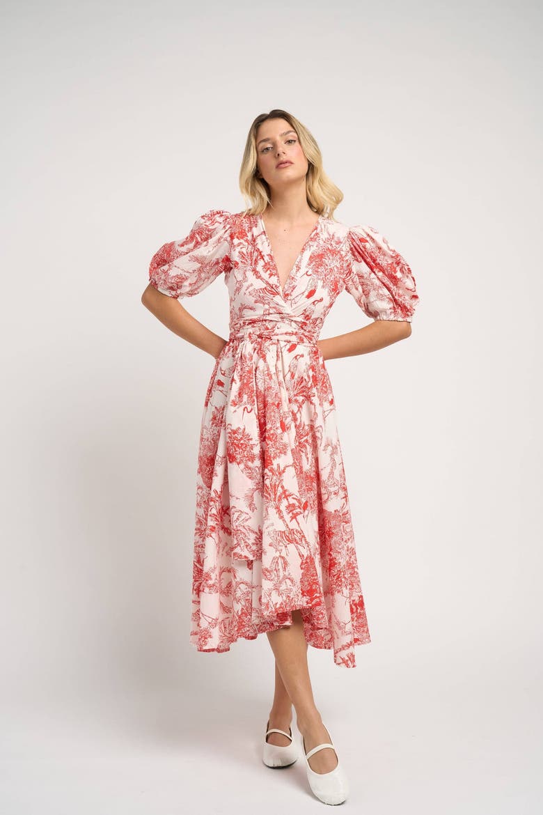 Monica Dress, Alternate, color, Red