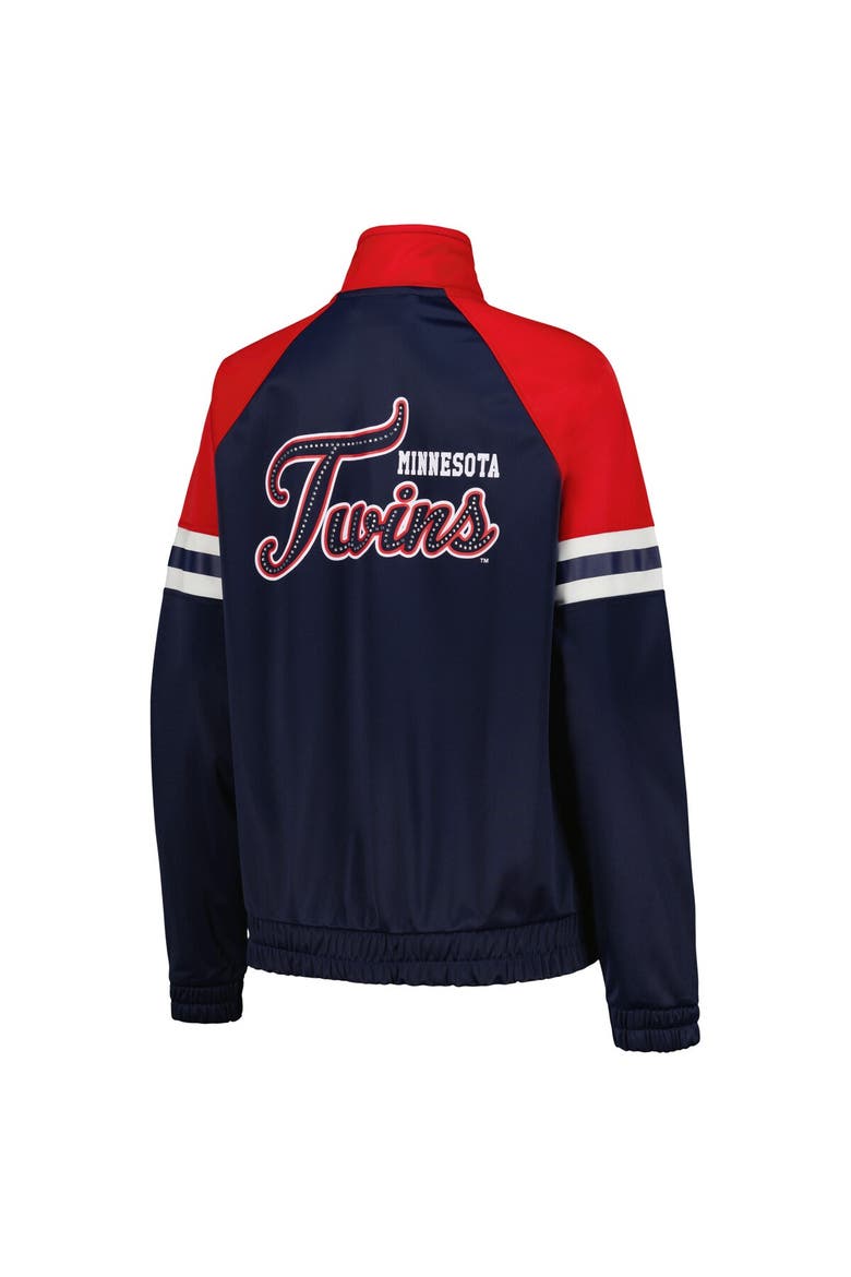 Women's G-III 4Her by Carl Banks Navy Minnesota Twins First Place Raglan Full-Zip Track Jacket, Alternate, color, Navy
