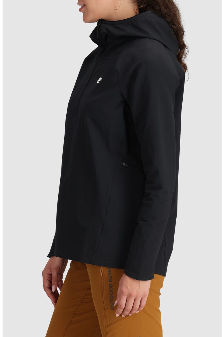 Freewheel MTB Half Zip Hoodie, Alternate, color, BLACK