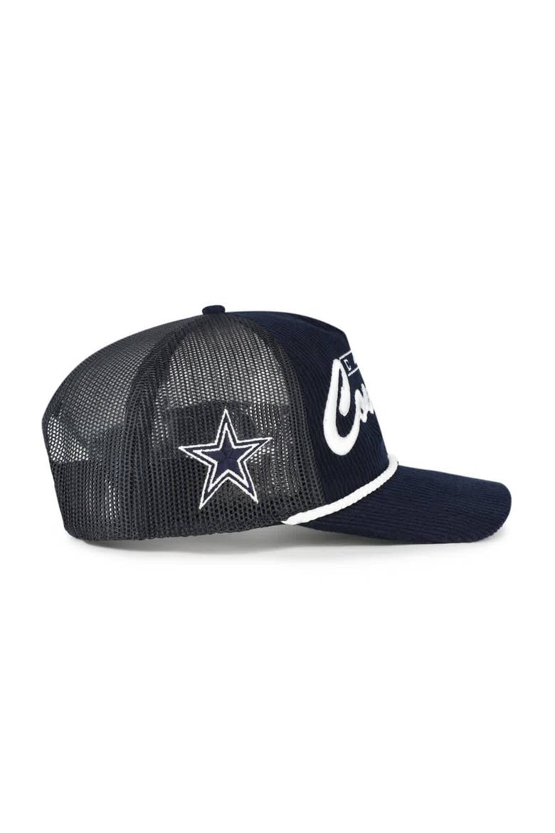 Men's '47  Navy Dallas Cowboys Double Header Relaxed Corduroy Hitch Hat, Alternate, color, Navy