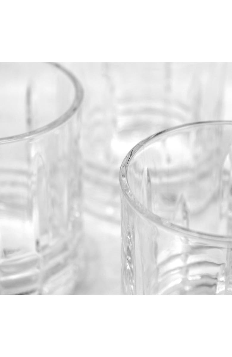 Gibson Home Jewelite 4 Piece 11 oz. Double Old Fashioned Glass Set, Alternate, color, Clear