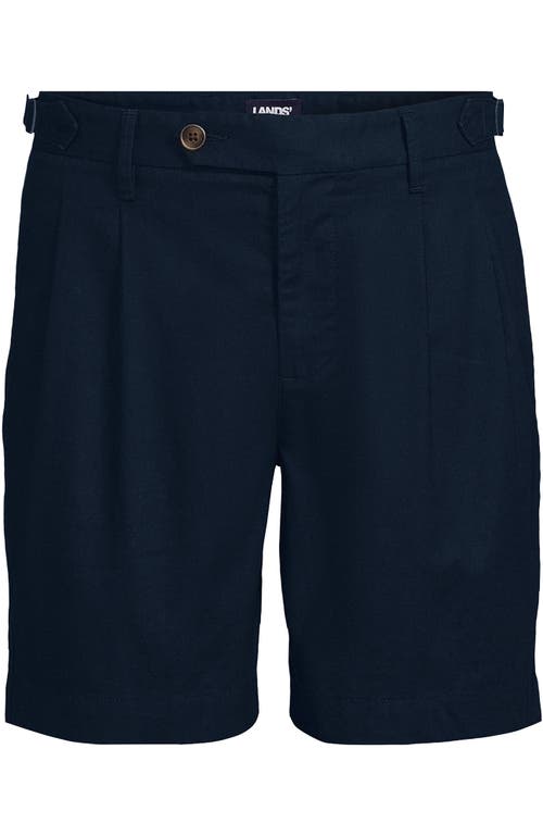 LANDS' END LANDS' END 7" LINEN COTTON RESORT SHORTS