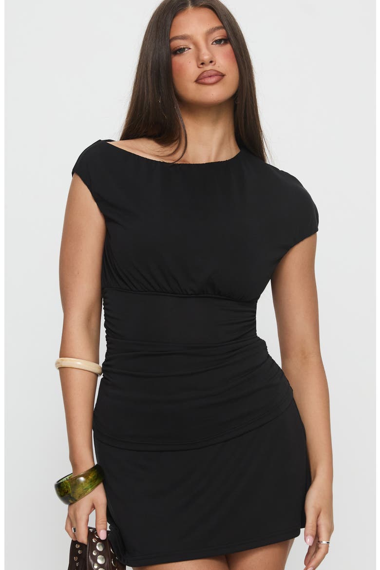 Emelyne One-Shoulder Knit Top, Alternate, color, BLACK