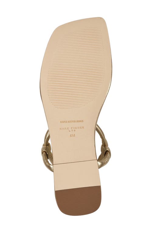 Marc Fisher Maycee Ankle Strap Sandal In Metallic Gold