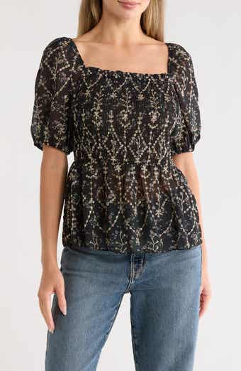 Forgotten Grace Print Short Sleeve Top