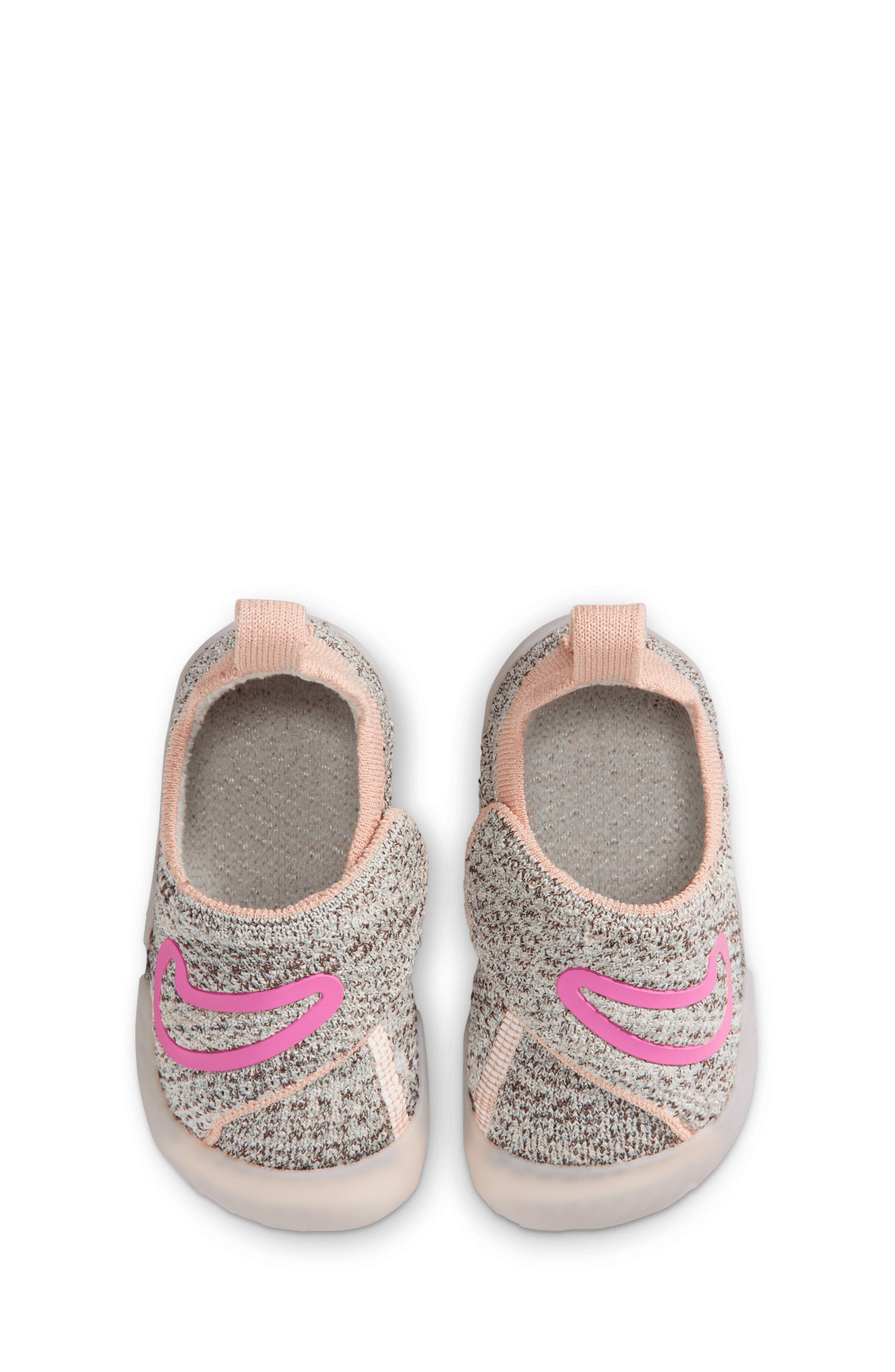 Kids' Swoosh 1 Sneaker, Alternate, color, SAIL/ PINK/ LIGHT CHOCOLATE