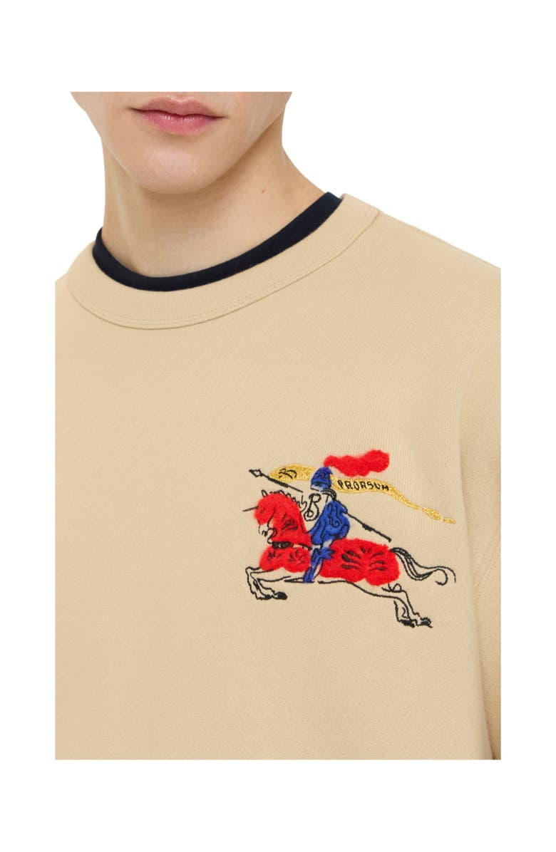 Burberry Knight Cotton Sweatshirt, Alternate, color, Limestone Beige