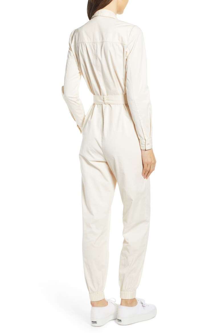 Mira Belted Boilersuit, Alternate, color, ECRU