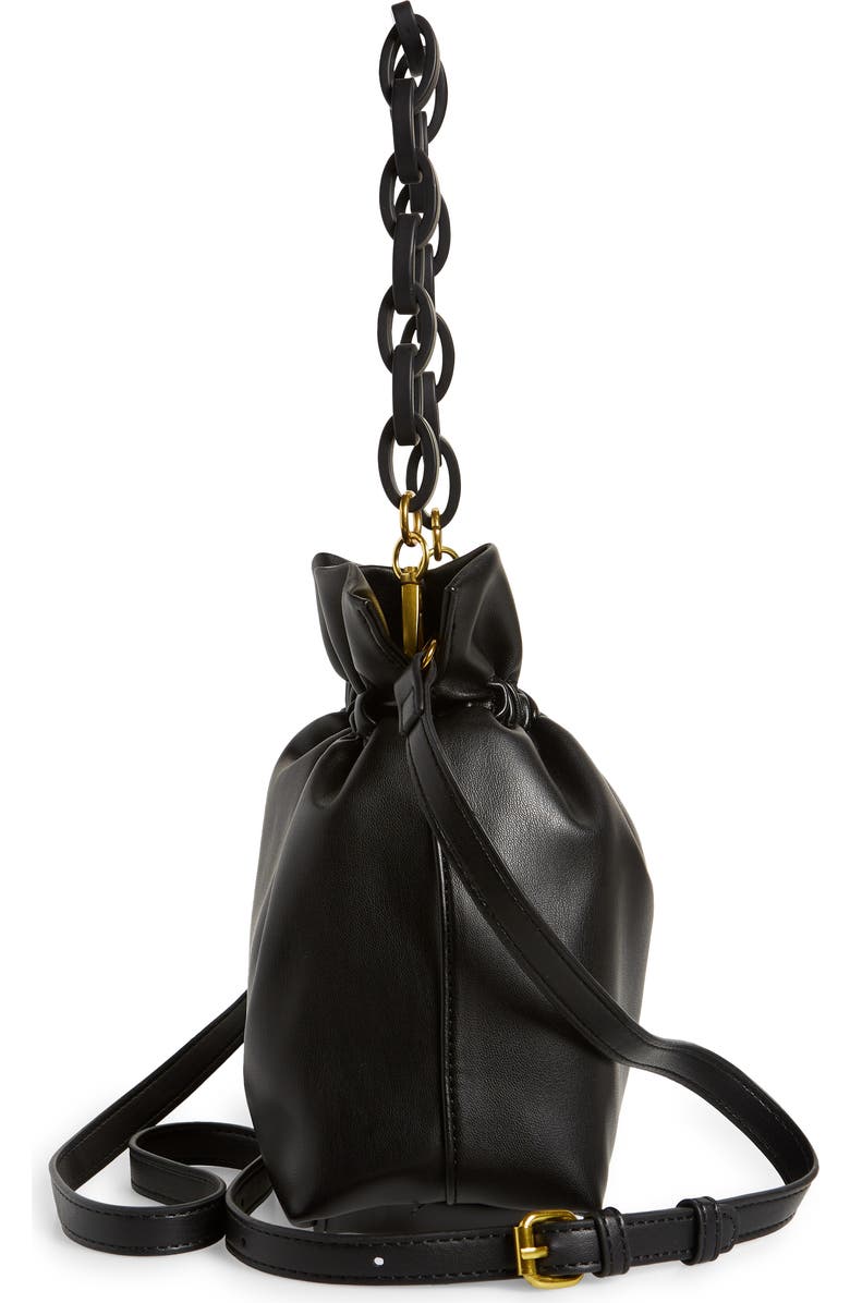 Street Level Faux Leather Bucket Bag, Alternate, color,