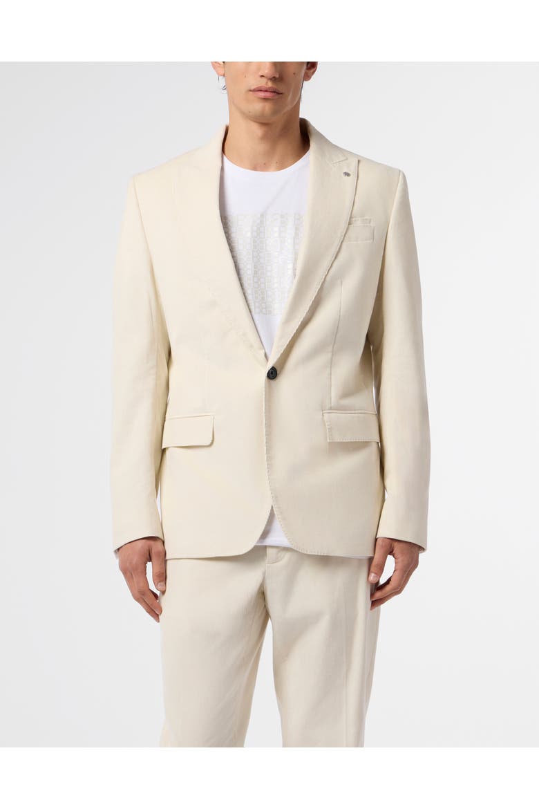 Corduroy Single Breasted Blazer Men, Main, color, OffWhite