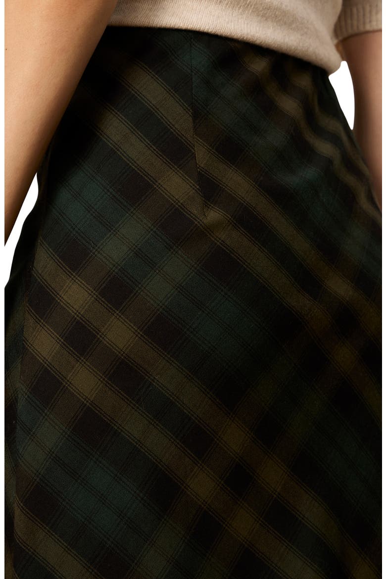 Favorite Plaid Slip Skirt, Alternate, color, FOREST GREEN PLAID