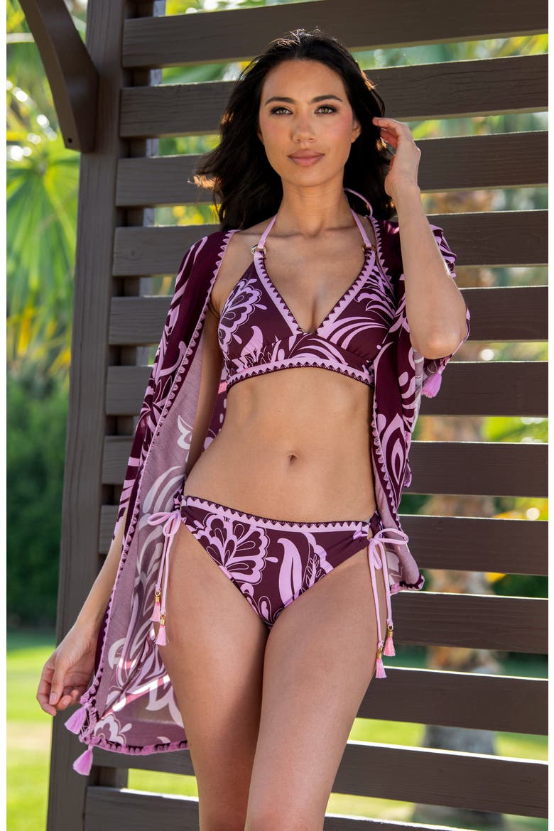 Fiji Cover-Up, Alternate, color, DARK CHERRY
