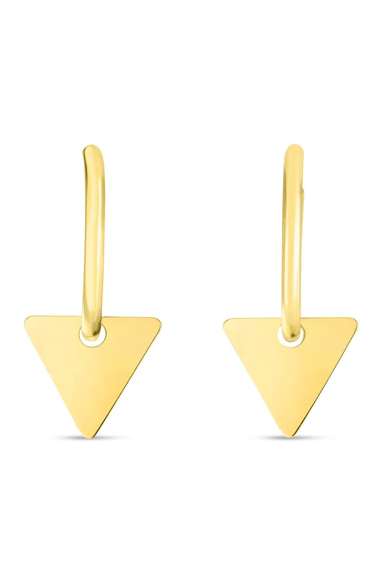 KARAT RUSH Triangle Drop Huggie Hoop Earrings, Alternate, color,