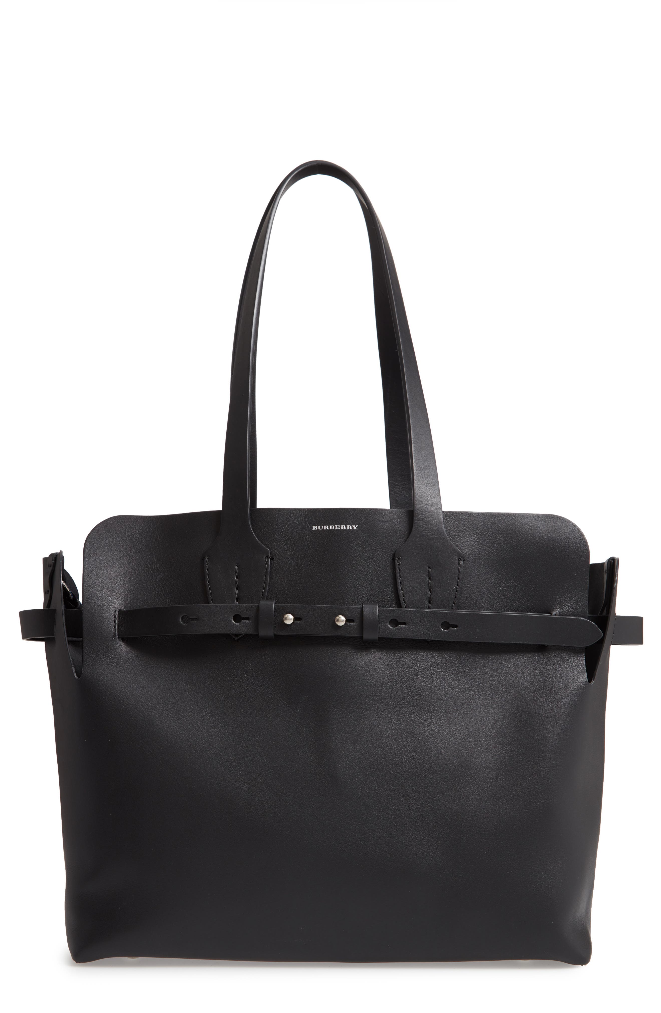 Burberry Medium Belt Bag Leather Tote, Main, color, 