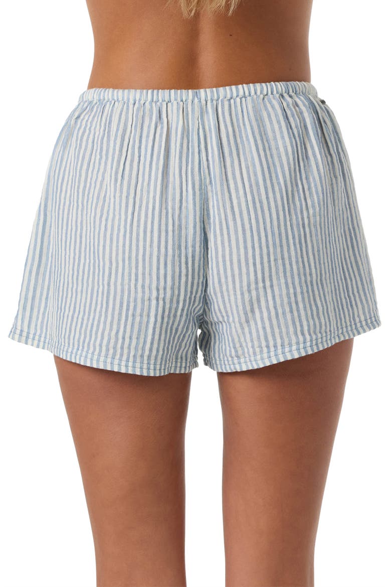Brenda Stripe Shorts, Alternate, color, TOFU/ BLUE