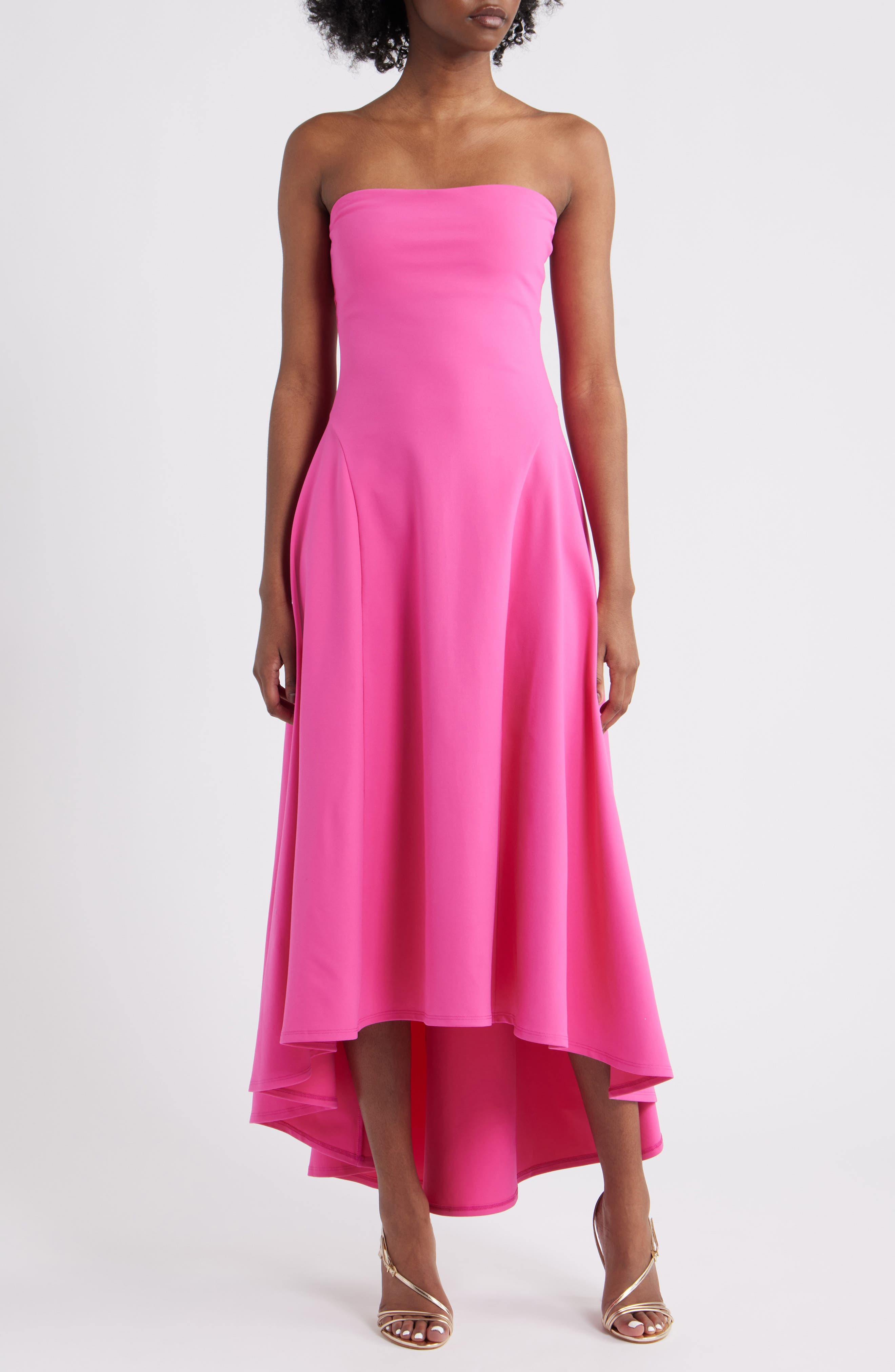 Susana Monaco Strapless High/Low Dress