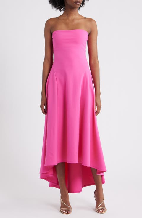 Strapless High/Low Dress