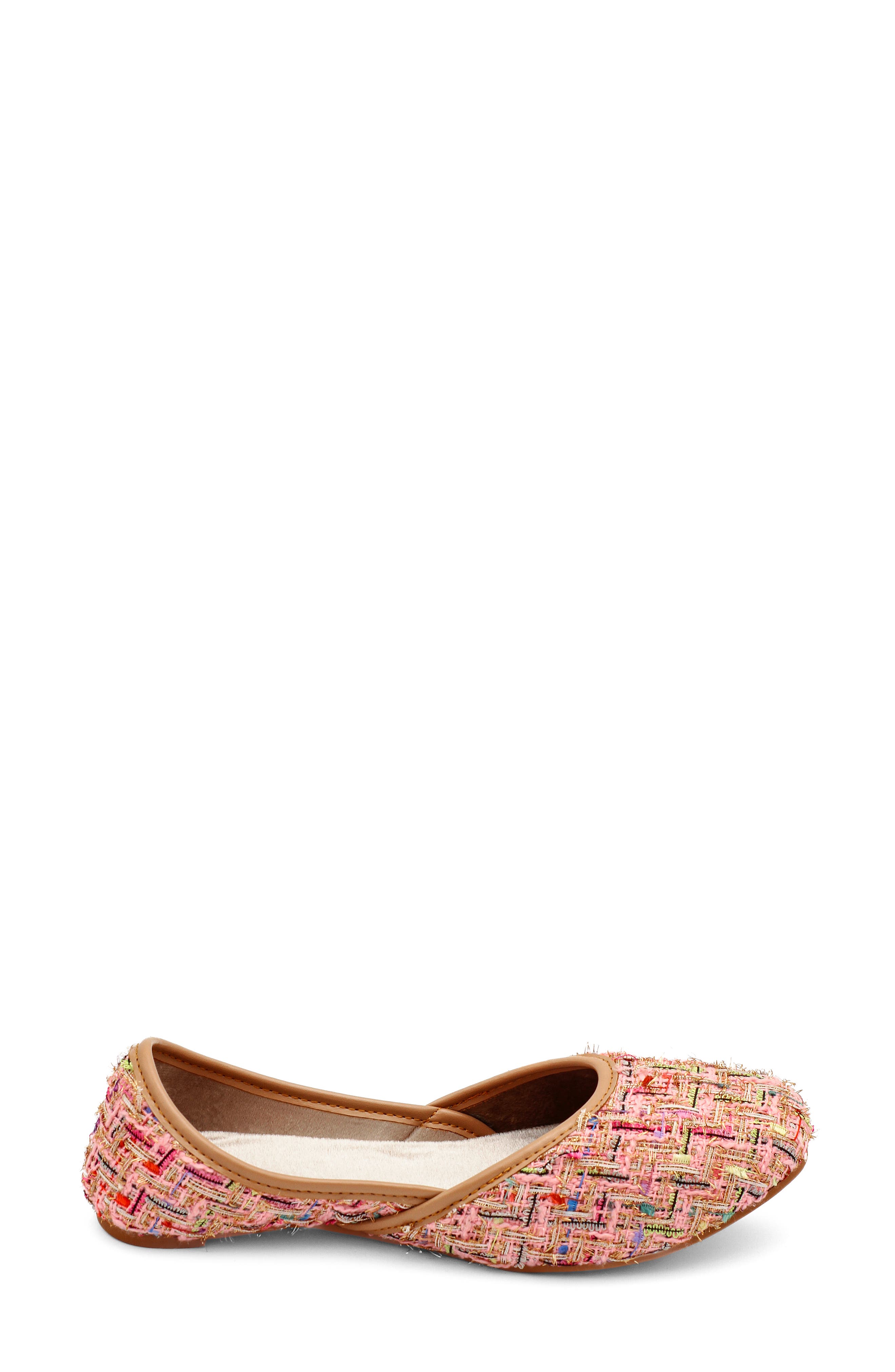 FUCHSIA Tweed Jutti Flat, Alternate, color, 