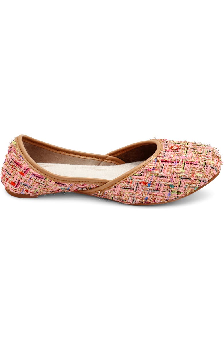 FUCHSIA Tweed Jutti Flat, Alternate, color,