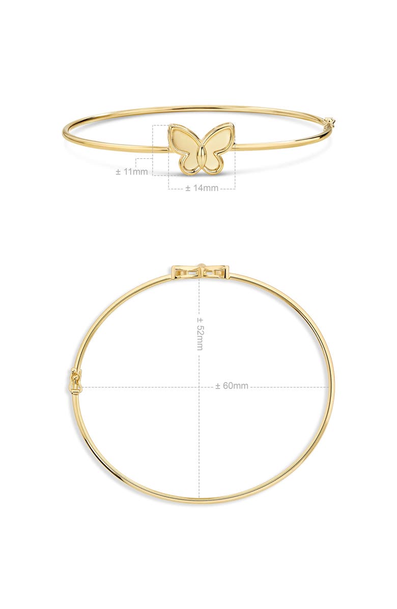 DEVATA Butterfly Bangle Bracelet in 14K Gold, Alternate, color, Yellow Gold