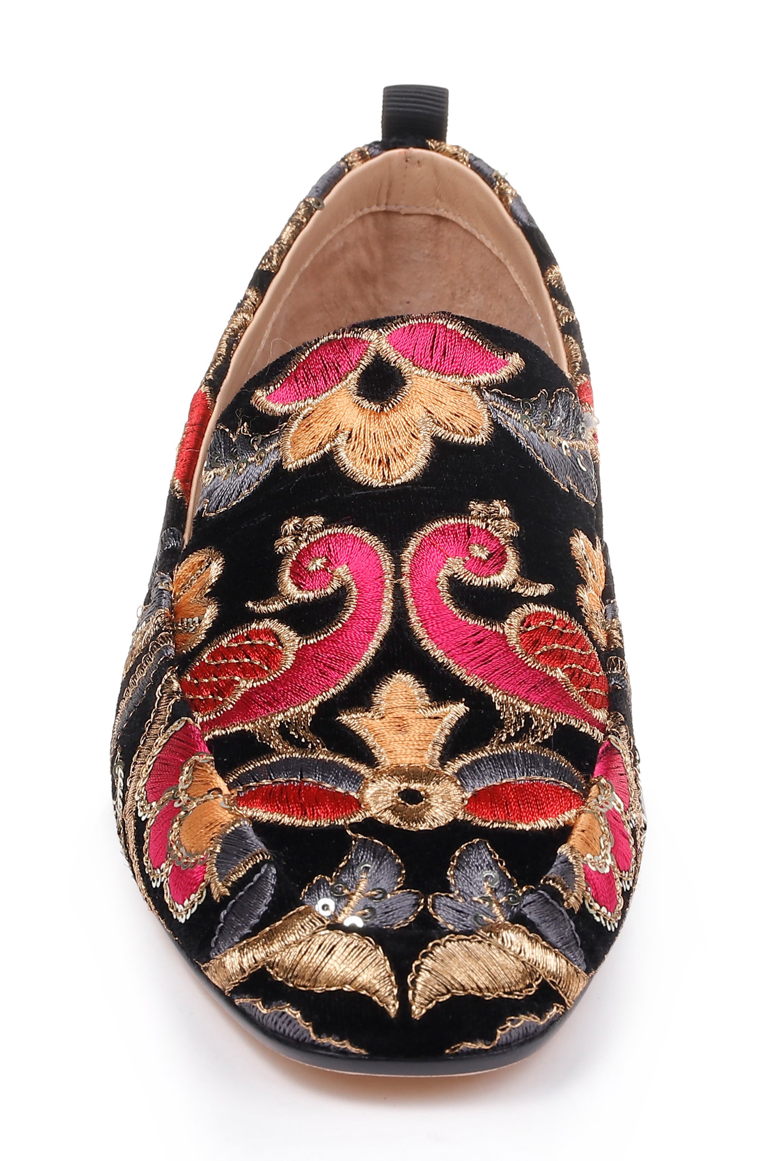 Badgley Mischka Collection Badgley Mischka Vivianne Smoking Slipper, Alternate, color, 