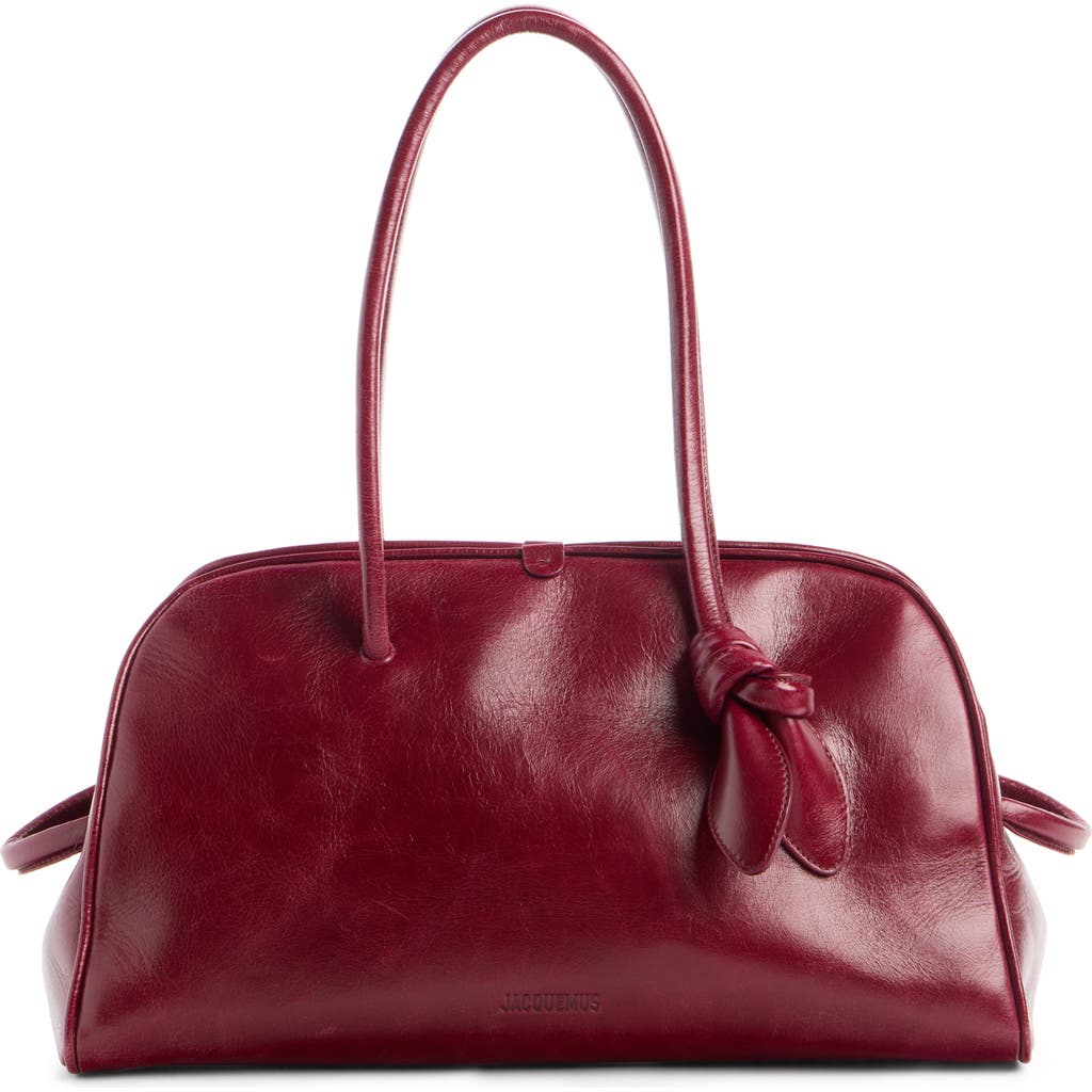 Jacquemus Le Turismo Soft Calf Leather Shoulder Bag In Burgundy