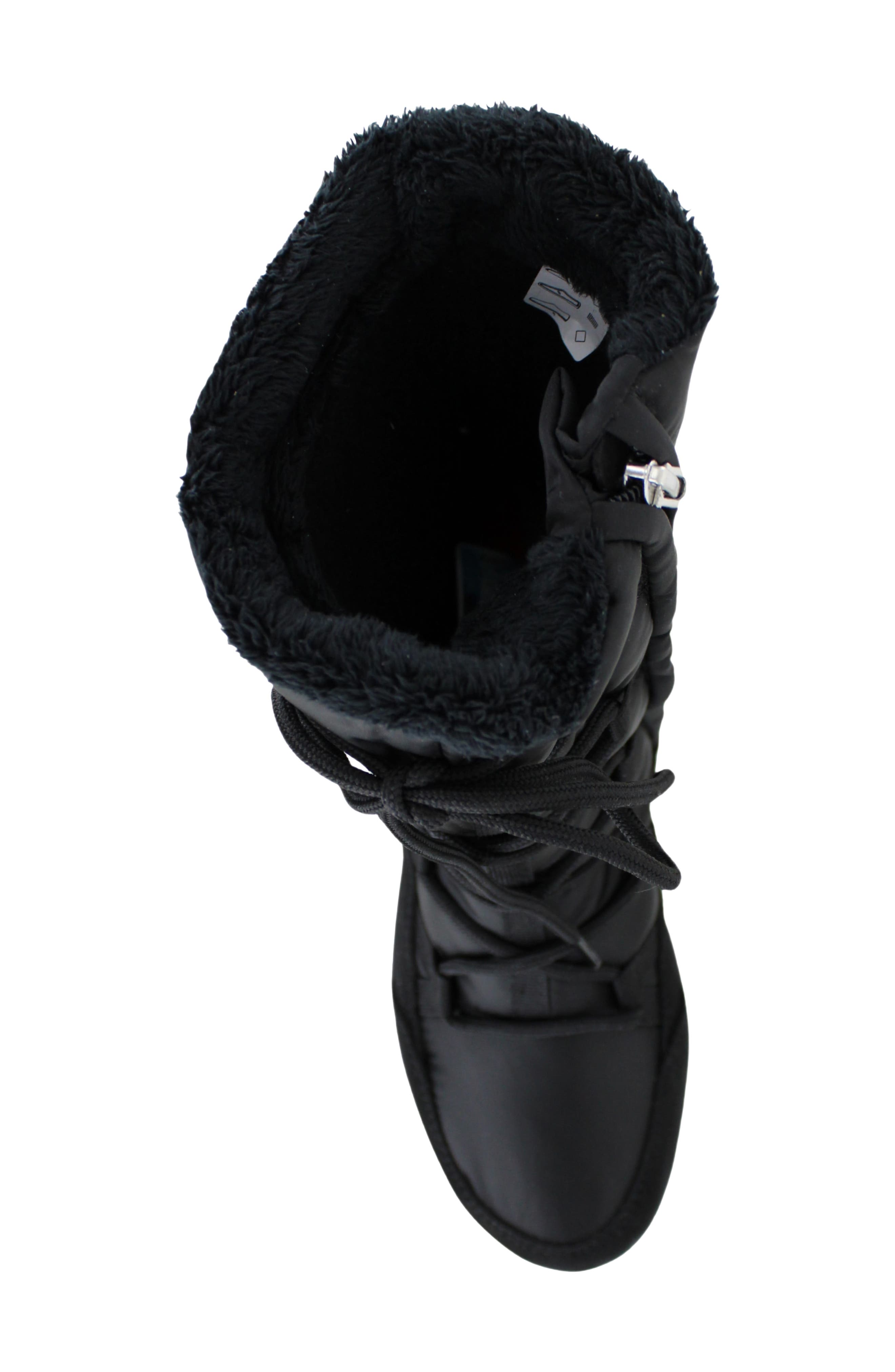 Naot Eldora Fleece Lined Water Resistant Boot, Alternate, color, Black