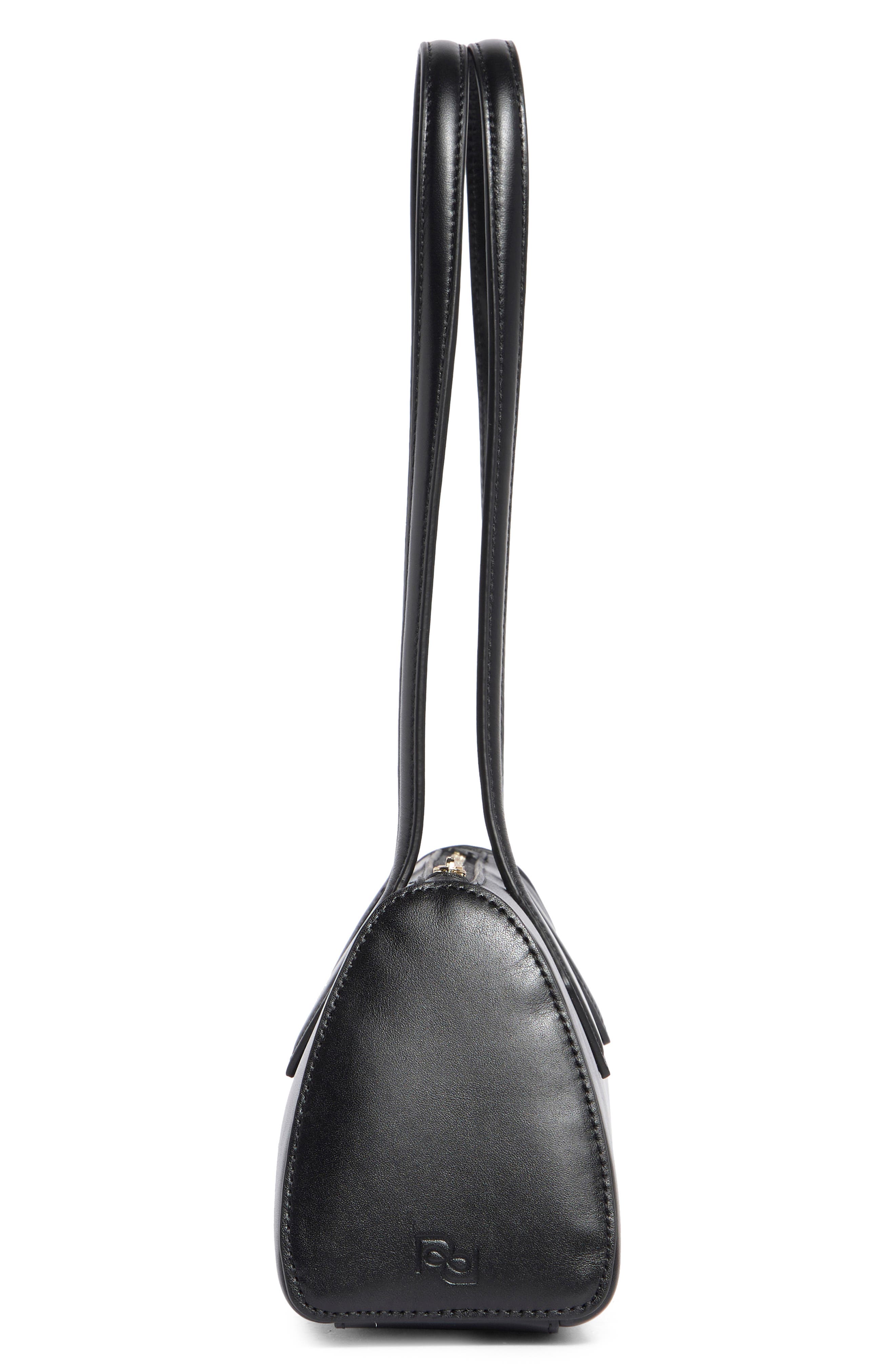 Reformation Sofia East/West Shoulder Bag, Alternate, color, Black Leather