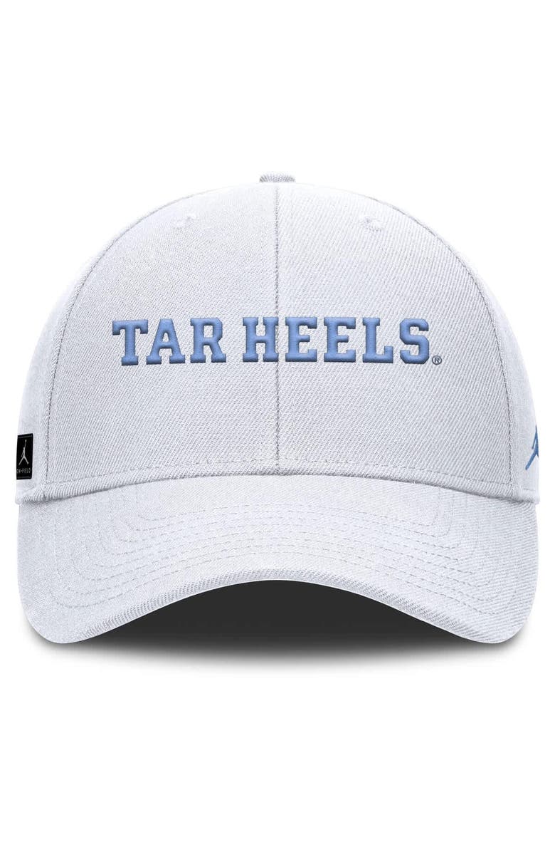 Jordan Brand Men's Jordan Brand White North Carolina Tar Heels 2025 On-Field Rise Performance Adjustable Hat, Alternate, color, White