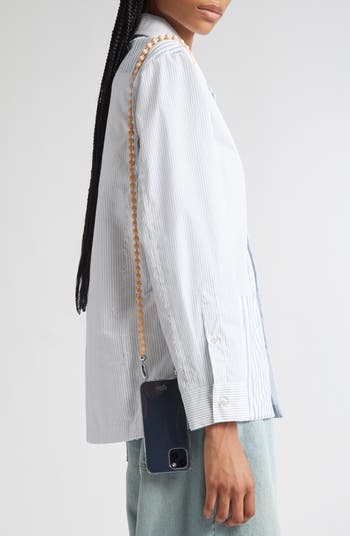 Wood Beaded Crossbody Strap