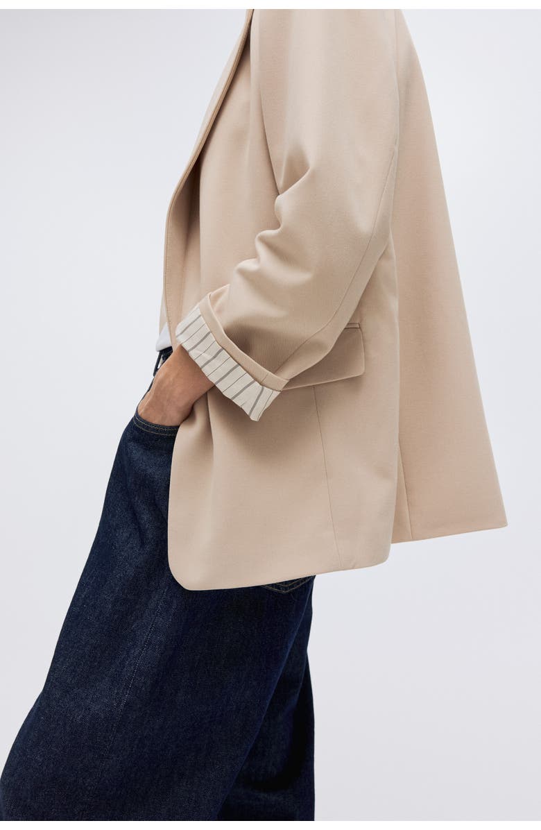 H&M Throw-on Blazer, Alternate, color, Light Beige