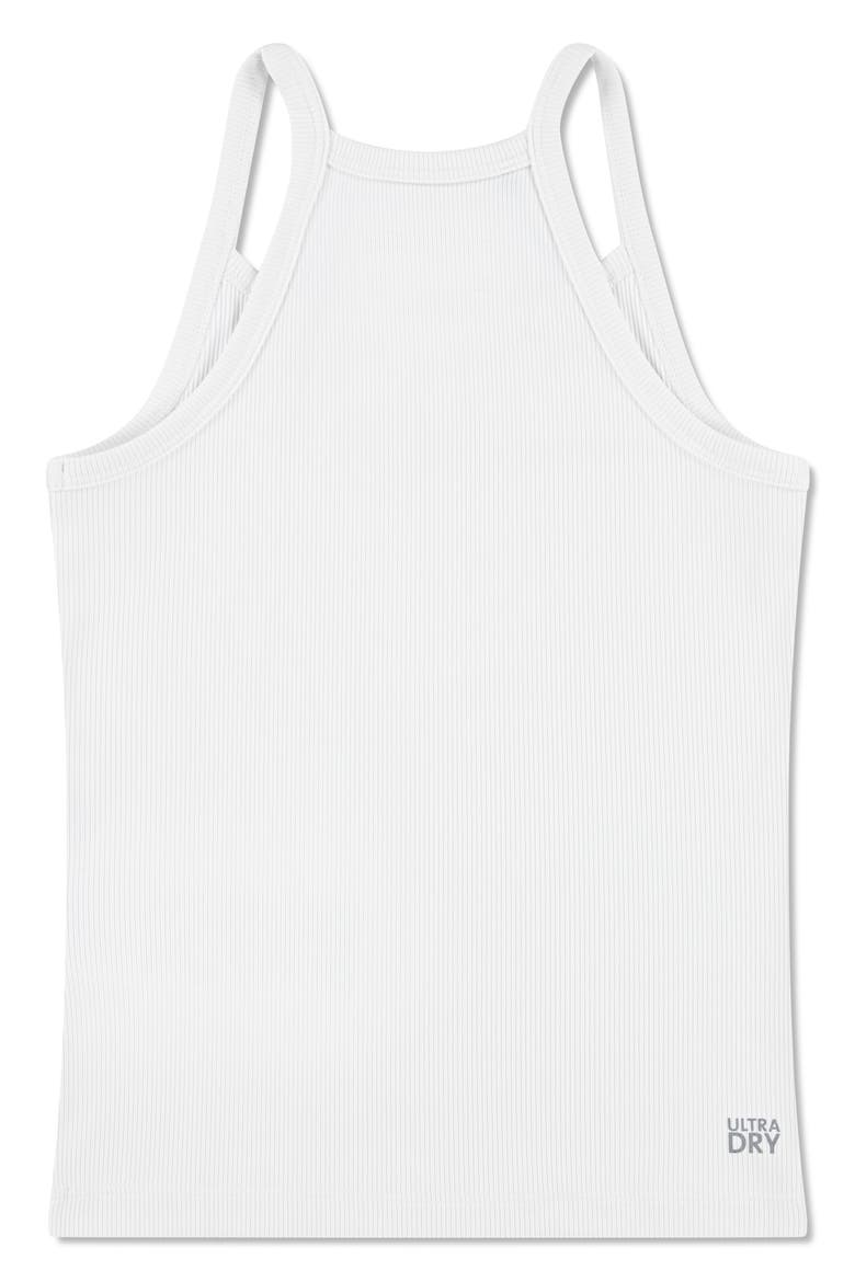 Kids' Logo Rib Tank, Alternate, color, BLANC