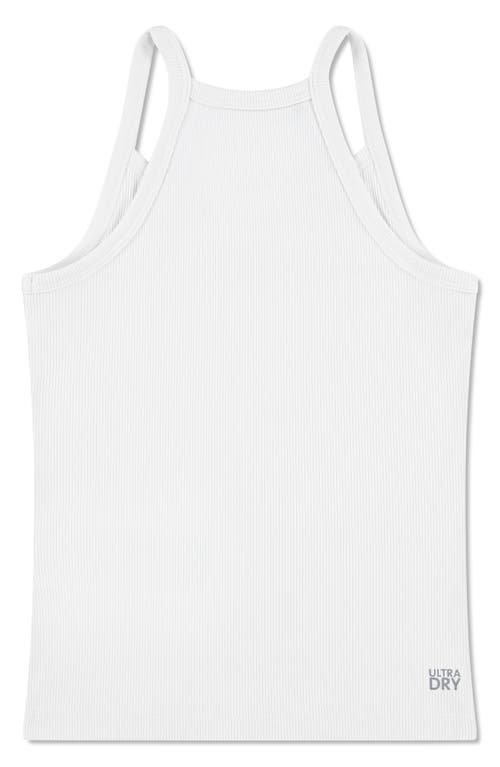 Lacoste Kids' Logo Rib Tank In White