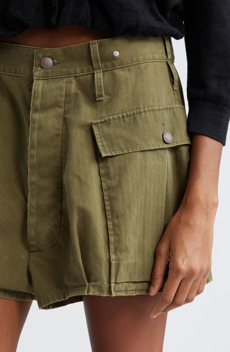 R13 Bubble Cotton Twill Cargo Shorts, Alternate, color,