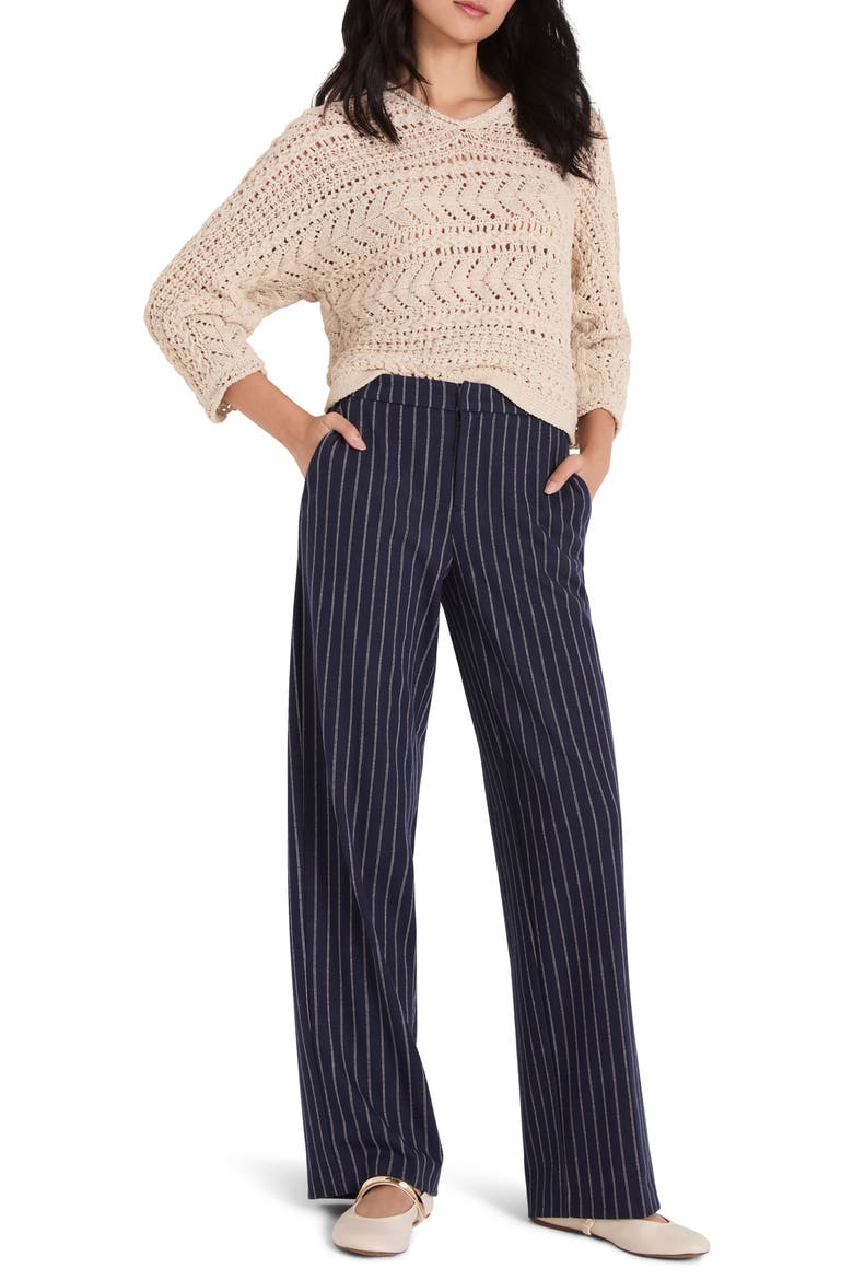 Leno Pinstripe Pants, Alternate, color, INDIGO MULTI