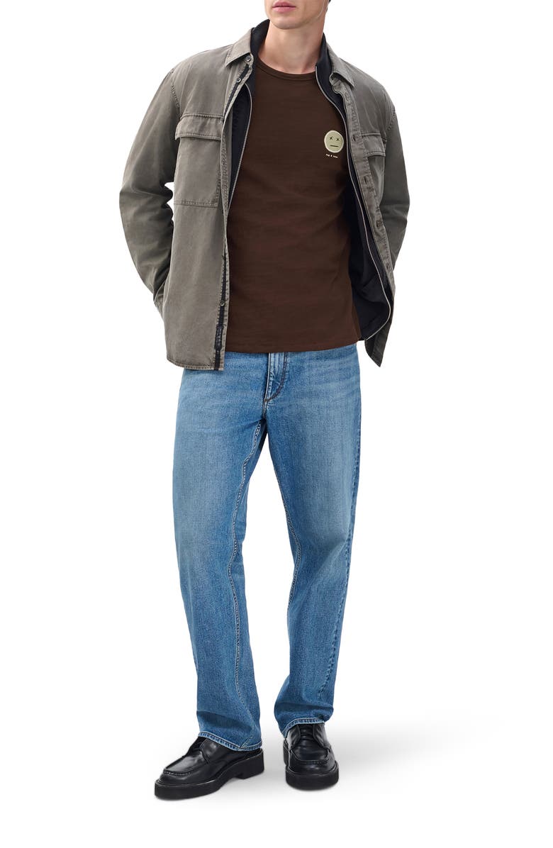 rag & bone Embroidered Sour Face T-Shirt, Alternate, color, Brown