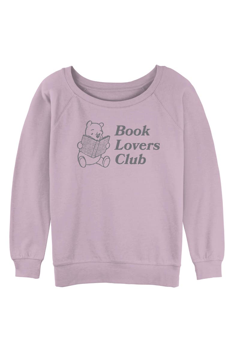 Junior's Book Lovers Club Sweatshirt, Main, color, Lavender