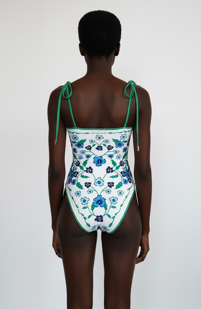 Jessie Zhao New York Eden Reversible One Piece Swimsuit, Alternate, color, Green