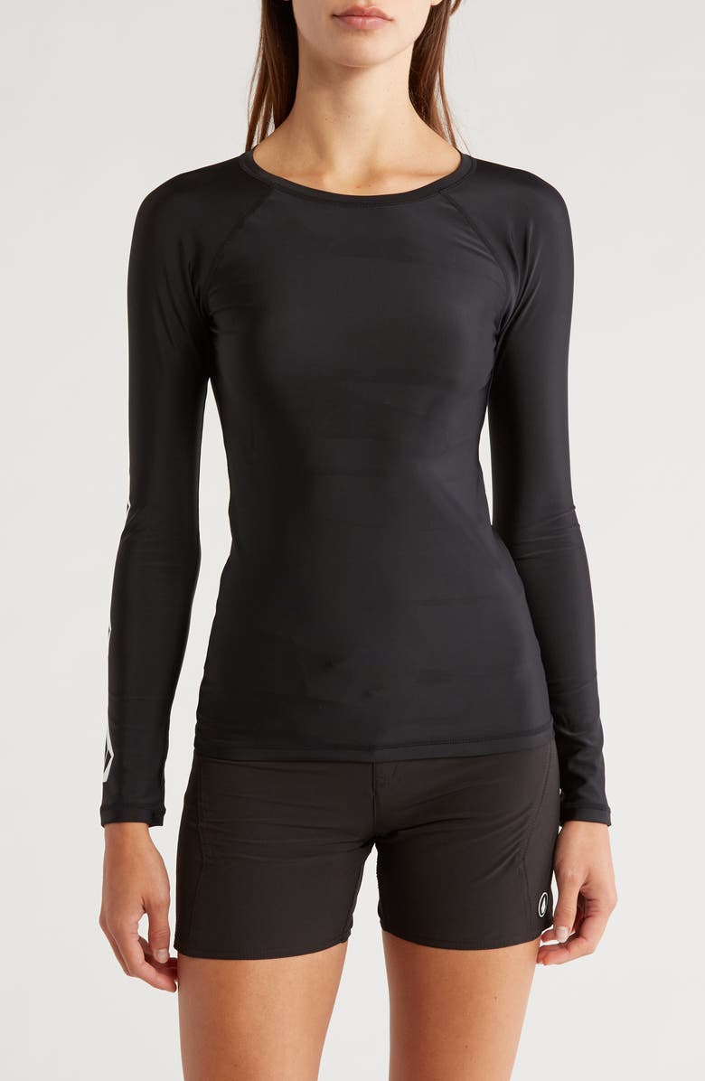 Volcom Simply Core Long Sleeve Rashguard, Main, color, 