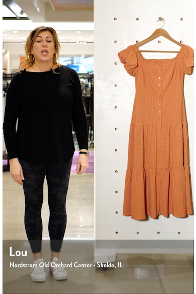 Off the Shoulder Tiered Midi Dress video