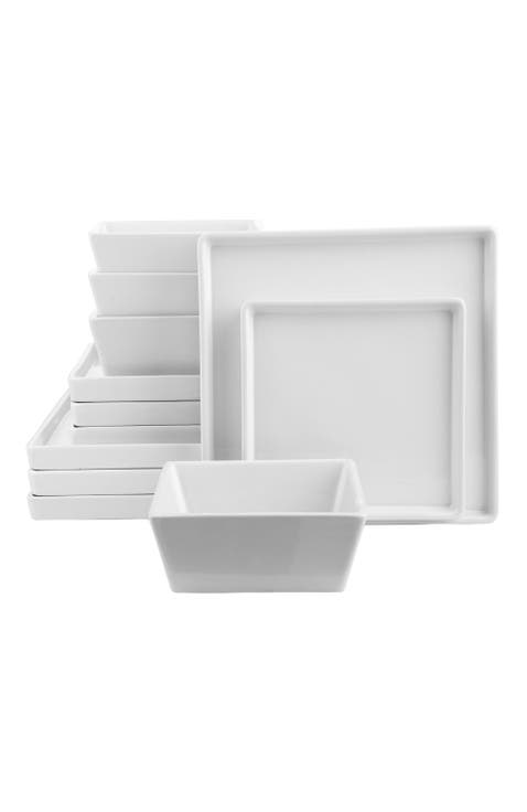 Grace Stoneware 12-Piece Dinnerware Set