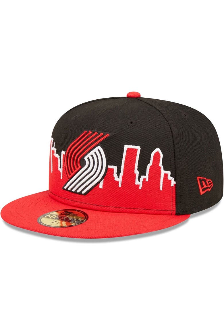 Men's New Era Red/Black Portland Trail Blazers 2022 Tip-Off 59FIFTY Fitted Hat, Alternate, color, Red